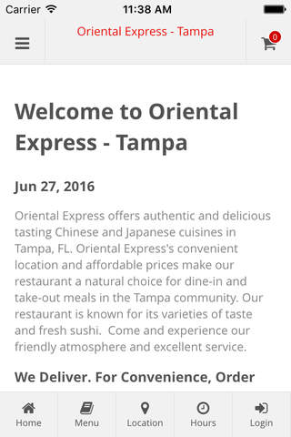 Oriental Express - Tampa Online Ordering - náhled