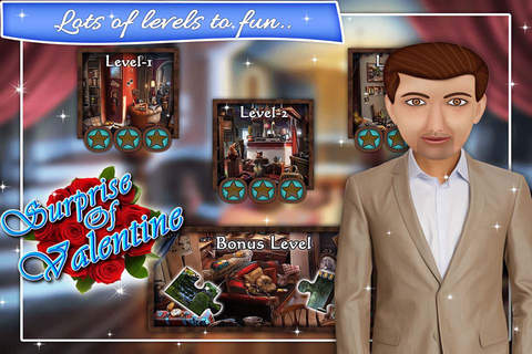 Surprise of Valentine - Free Hidden Objects game f - náhled