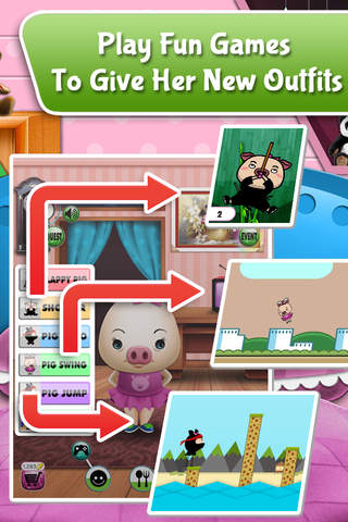 My Talking Pet - virtual pig with free mini games  - náhled