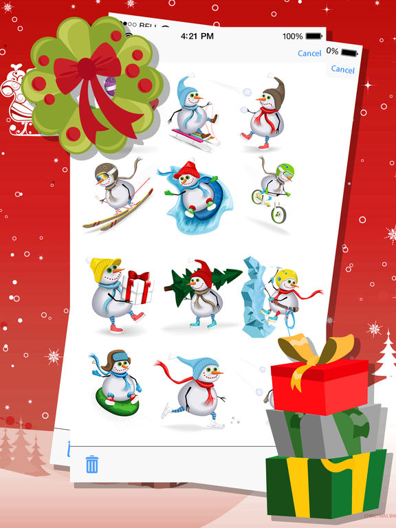 Christmas Snowman Stickers Pro screenshot 5