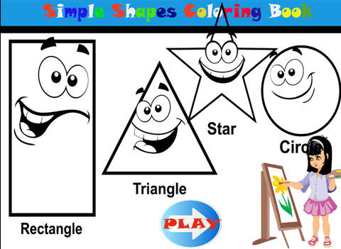 Simple Shapes Coloring Pages For Toddlers - náhled