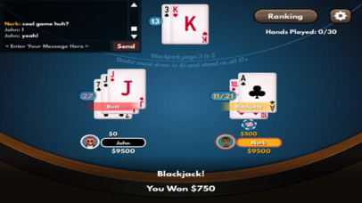 Social Blackjack screenshot 1