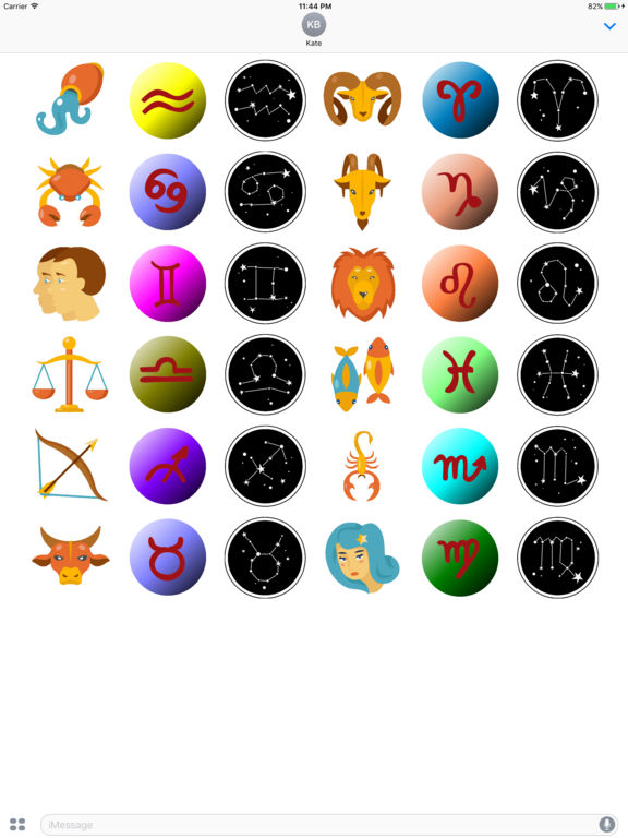 Animated Zodiac GIF Stickers for iMessage screenshot 4