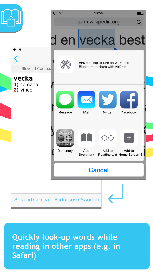 Swedish <-> Portuguese Slovoed Compact dictionary screenshot 3