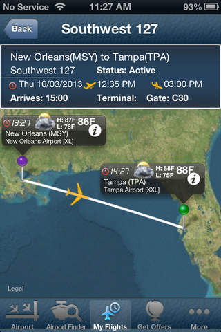 New Orleans Airport (MSY) Flight Tracker Radar Lou - náhled