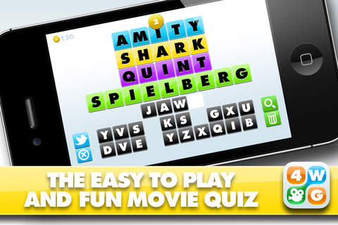 4 Word Movie Game - Find the link to guess the mov - náhled