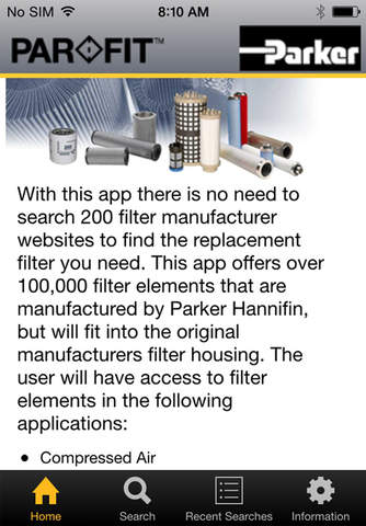 Parker Par Fit Interchangeable Filter Elements - náhled