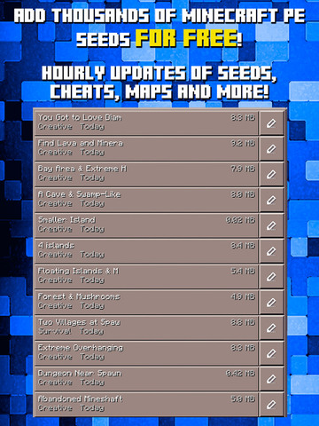 Seeds for Minecraft PE : Free Seeds Pocket Edition screenshot 3