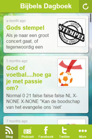 Bijbels Dagboek App - náhled