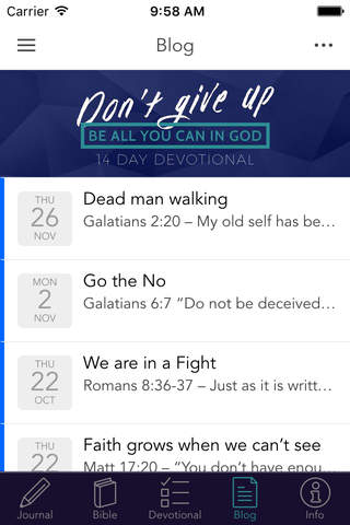 Don't Give Up! Devotional - náhled