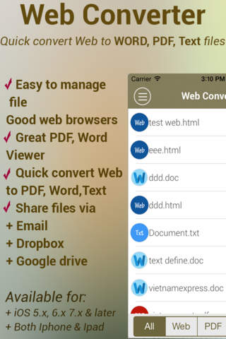 Web Converter Free - Quick convert Web to Word, PD - náhled