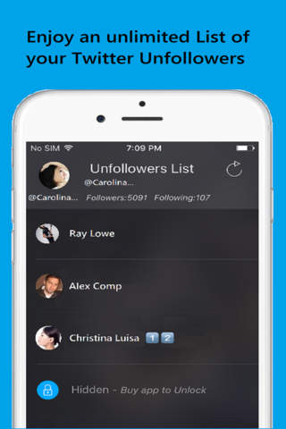 Unfollowers For Twitter - náhled