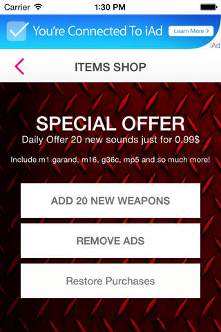 Weapon Sounds APP - náhled