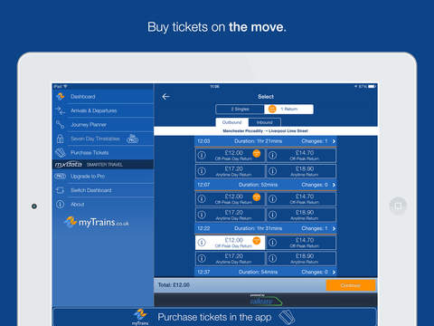 myTrains Train times & tickets screenshot 9