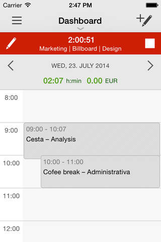 Time Tracking by primaERP - náhled