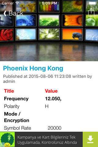 Hong Kong TV Channels Sat Info - náhled
