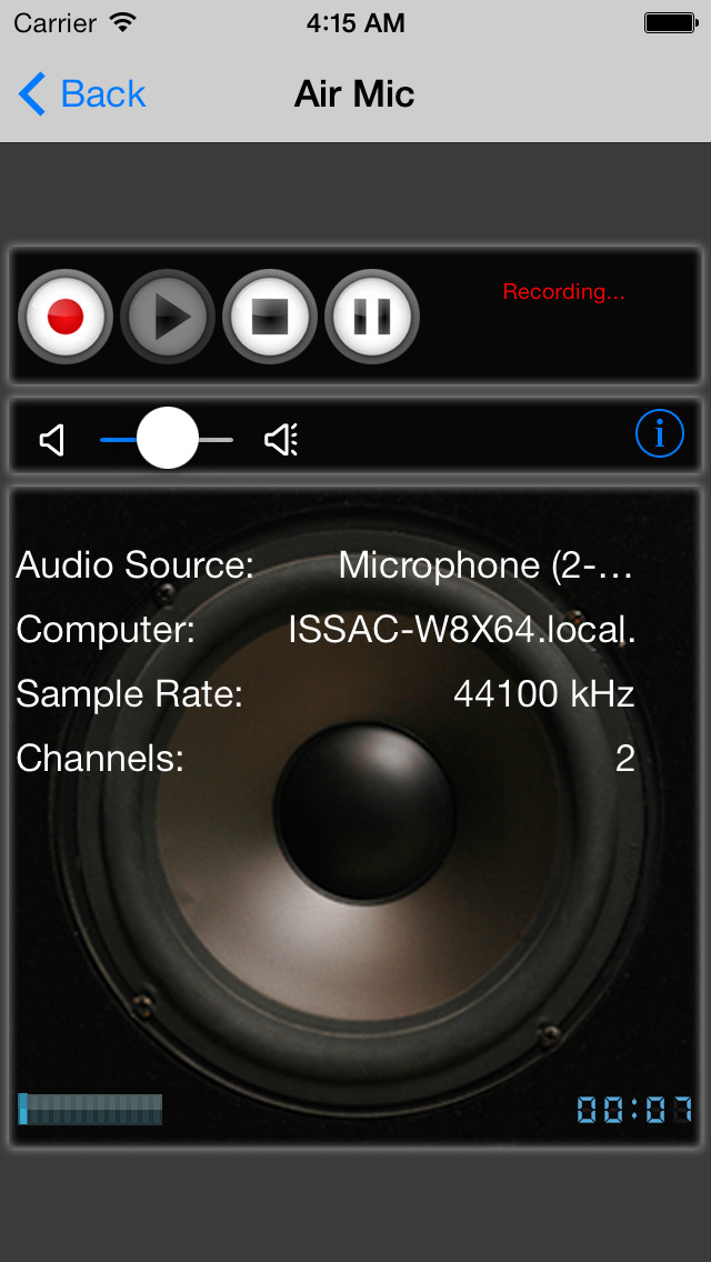 Air Mic Live Audio screenshot 1