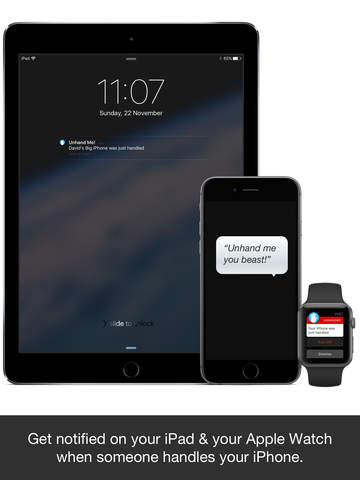 Unhand Me! Get notified on your watch when someone handles your phone screenshot 7