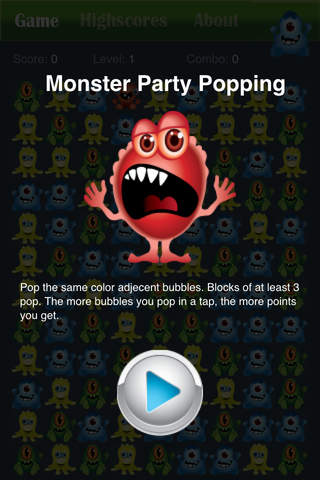 Monster Party Popping Puzzle Game Free - Halloween - náhled