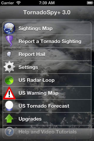 TornadoSpyLite - náhled