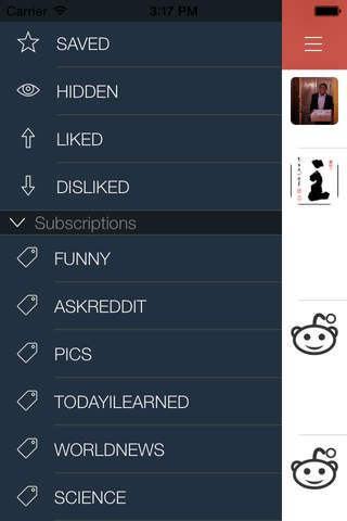 Reddista - client for Reddit - náhled