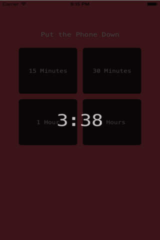 PhoneDown App - náhled