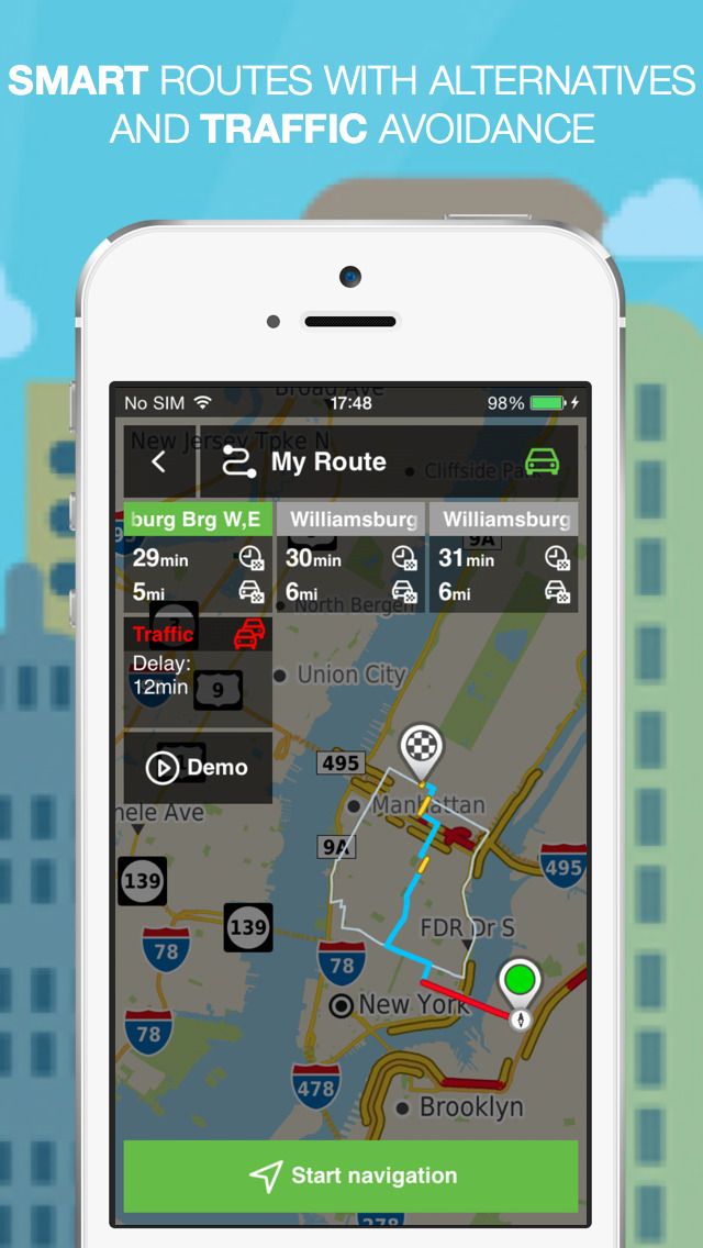 NLife USA Premium - Offline GPS Navigation, Traffic & Maps screenshot 5