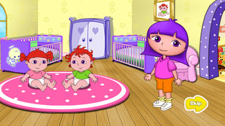 Alice's playingtime with baby twins - free kid games screenshot 2