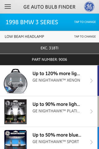 GE Auto Bulb Finder - náhled