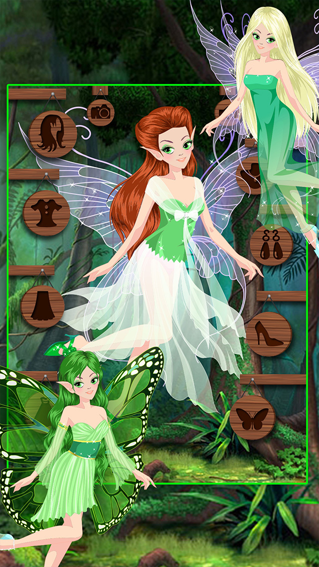 Green Forest Fairy Princess Dress Up Free Game screenshot 5.