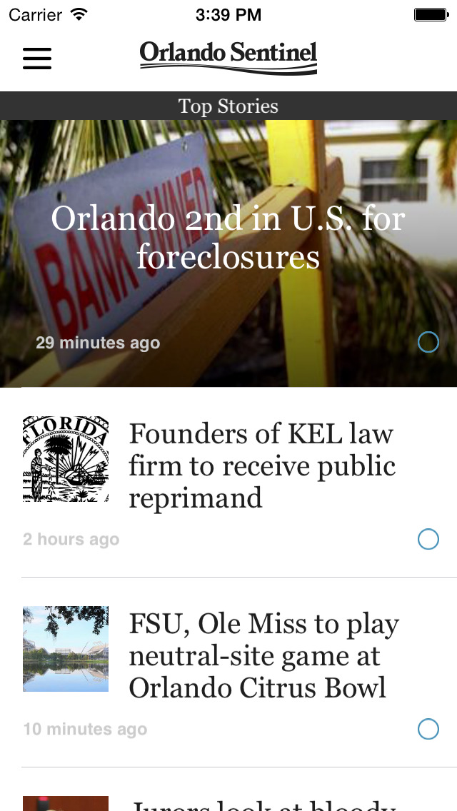 Orlando Sentinel screenshot 1