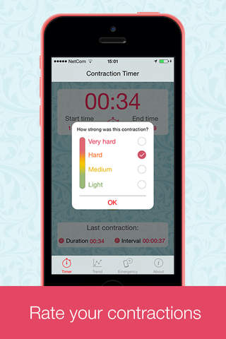 Labor Contraction Timer - Pregnancy Reference - náhled