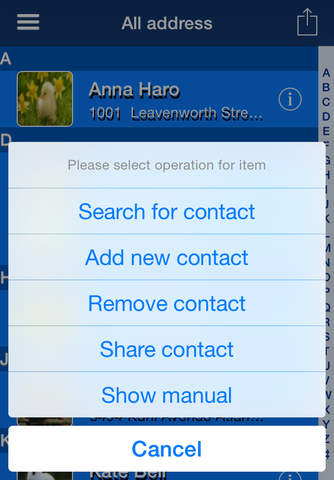 連絡先リスト - náhled