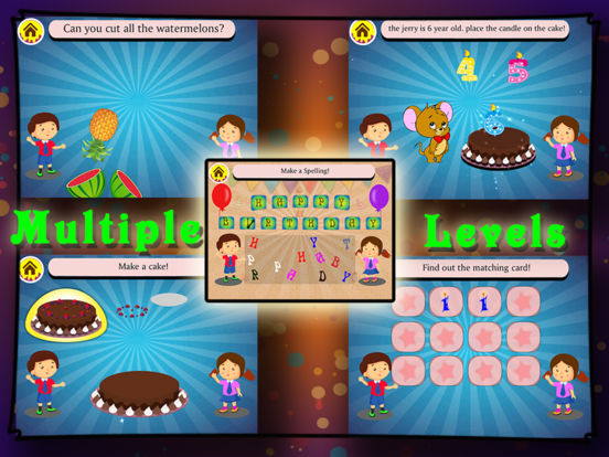 Birthday Party For Kids! Educational Fun Games for Toddler and Preschool Kids screenshot 8