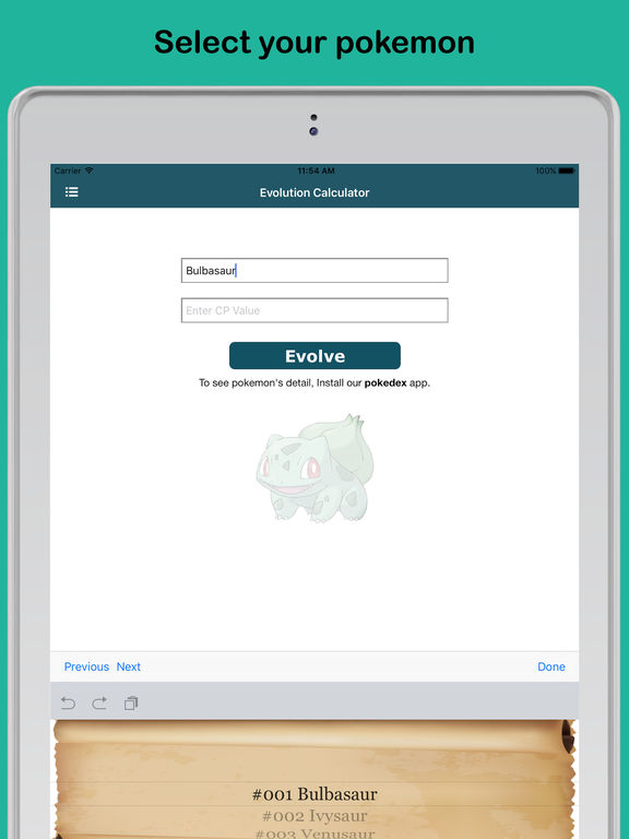 Cp Iv Calculator Evolution Calc For Pokemon Go Apps 148apps