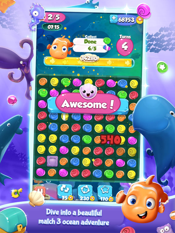 App Shopper: Fish Ocean Match 3 Games: Adventure Matching Mania (Games)