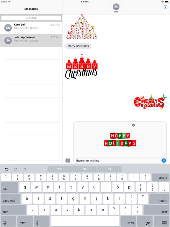 Christmas Typography - Christmas Wish Stickers screenshot 6