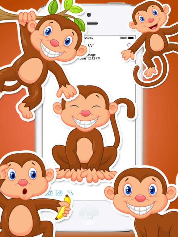 Monkey Expressions Emoticons Stickers screenshot 4