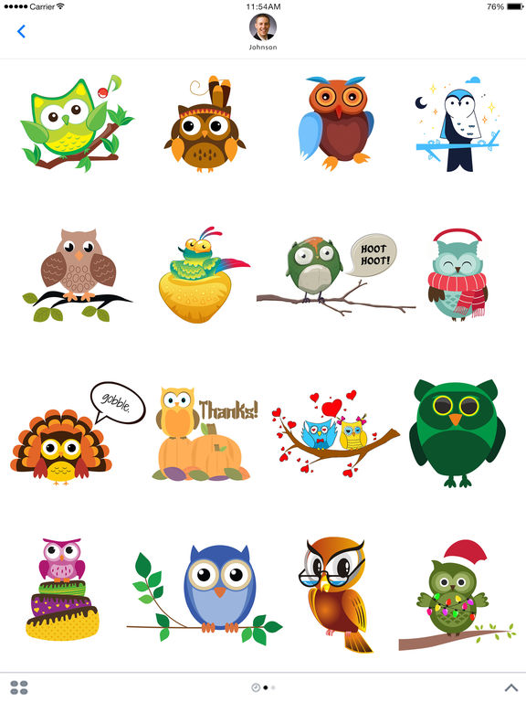 OwlMoji - Cute Owl Stickers for Thanksgiving screenshot 4