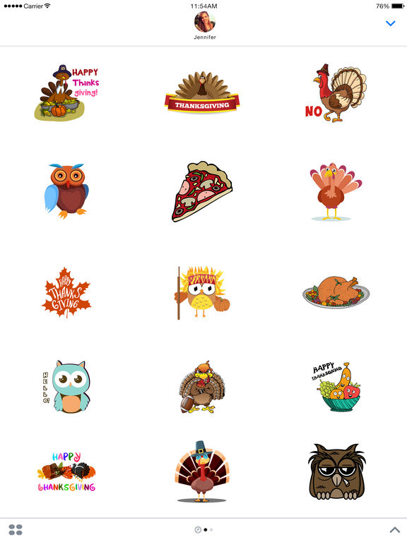 Happy ThanksGiving Stickers for iMessage screenshot 4
