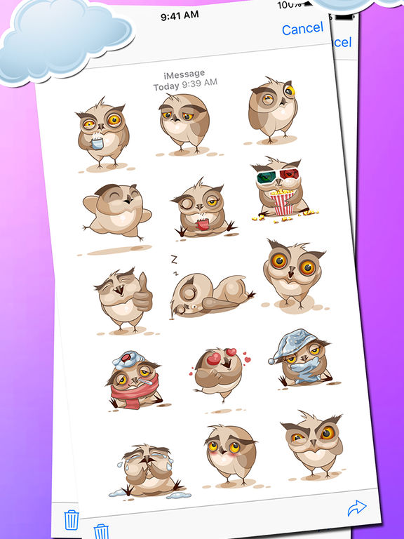 Cute Owl Stickers 2017 screenshot 5
