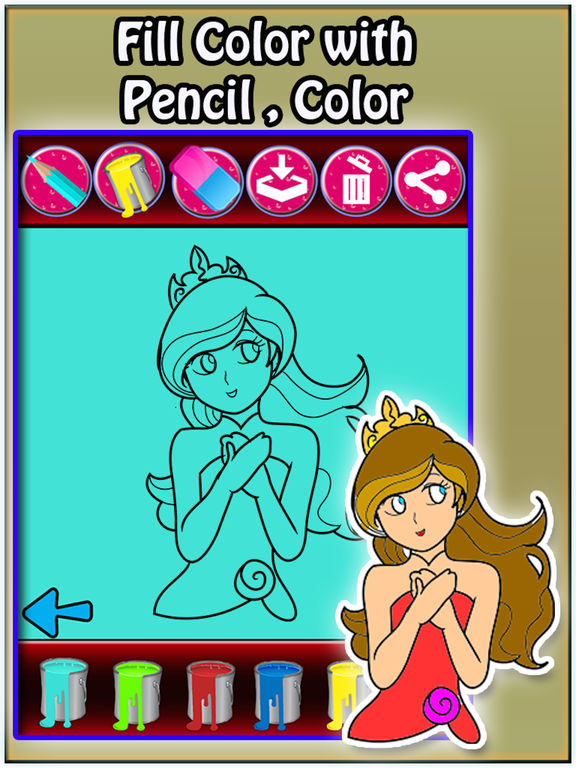 Princess Coloring Book For Kids & Adults screenshot 9