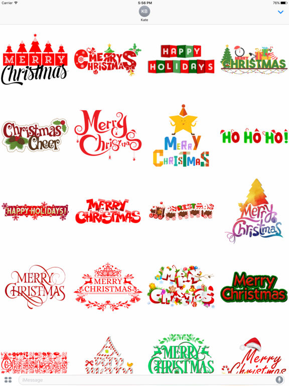 Christmas Typography - Christmas Wish Stickers screenshot 4