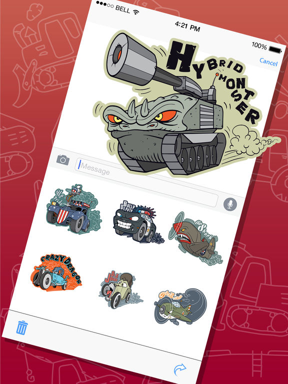 Monster Vehicles Stickers Hybrid Emojis Expression screenshot 6