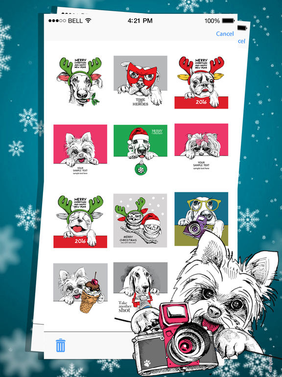 Animals Christmas Dress Up Expressions Stickers screenshot 4
