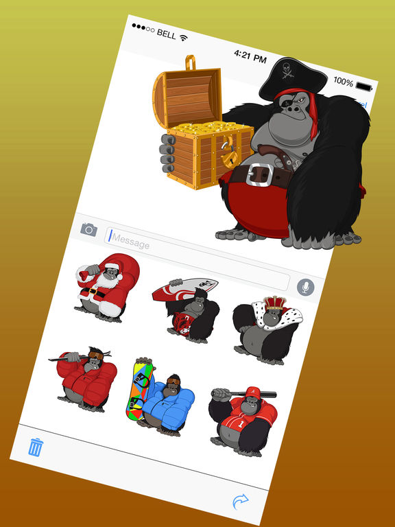 Funny Gorilla Expressions Stickers screenshot 6