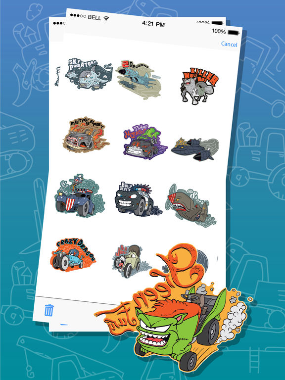 Monster Vehicles Stickers Hybrid Emojis Expression screenshot 4
