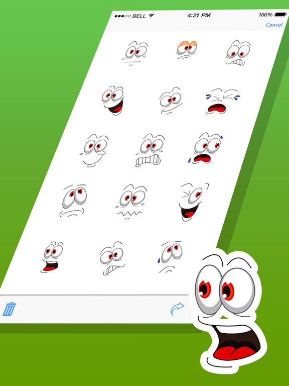 Cute Eyes Expressions Emoji Stickers screenshot 5