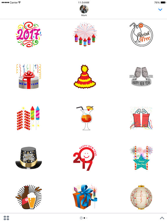 New Year 2017 & Holiday Stickers for iMessage screenshot 4